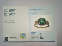 2.01 Ct Octagon Natural Eridot 14K Gold Ring