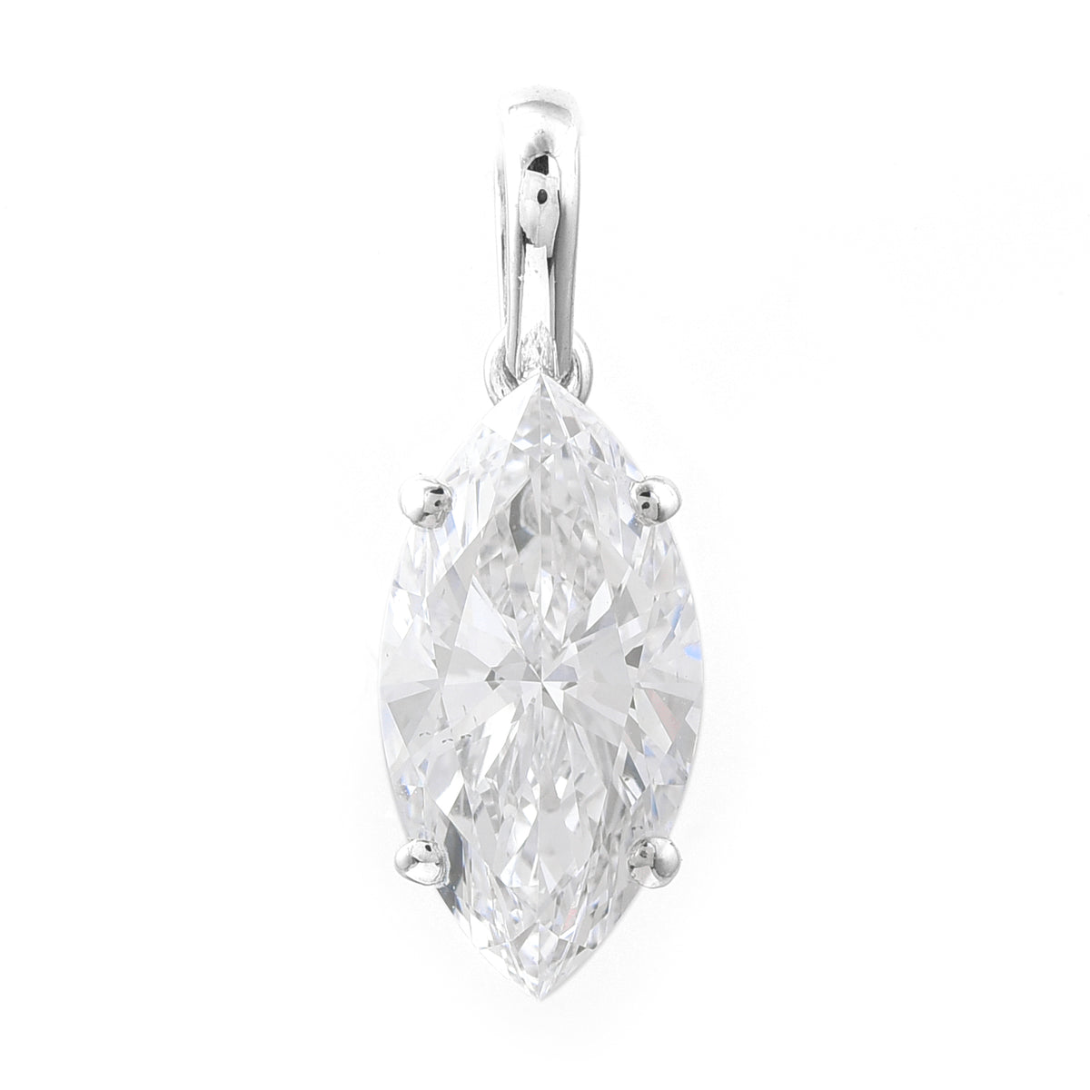2.04 Carats Lab Grown Diamond 14K Gold Pendant
