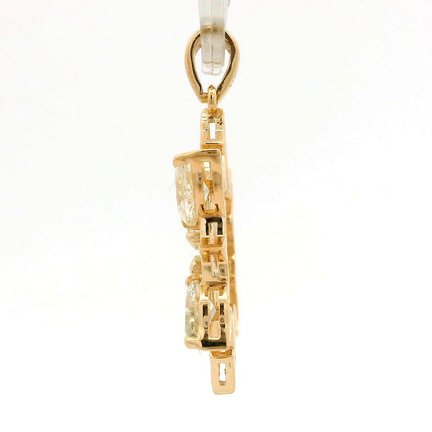 1.18 Ct Pear Diamond 14K Gold Pendant