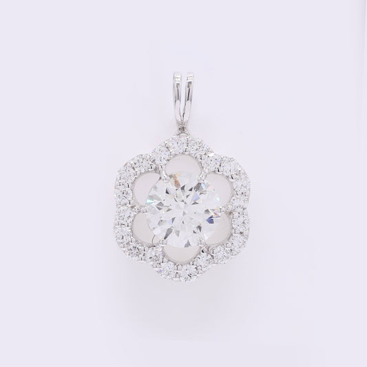 2.15 Carats Lab Grown Diamond 14K Gold Pendant