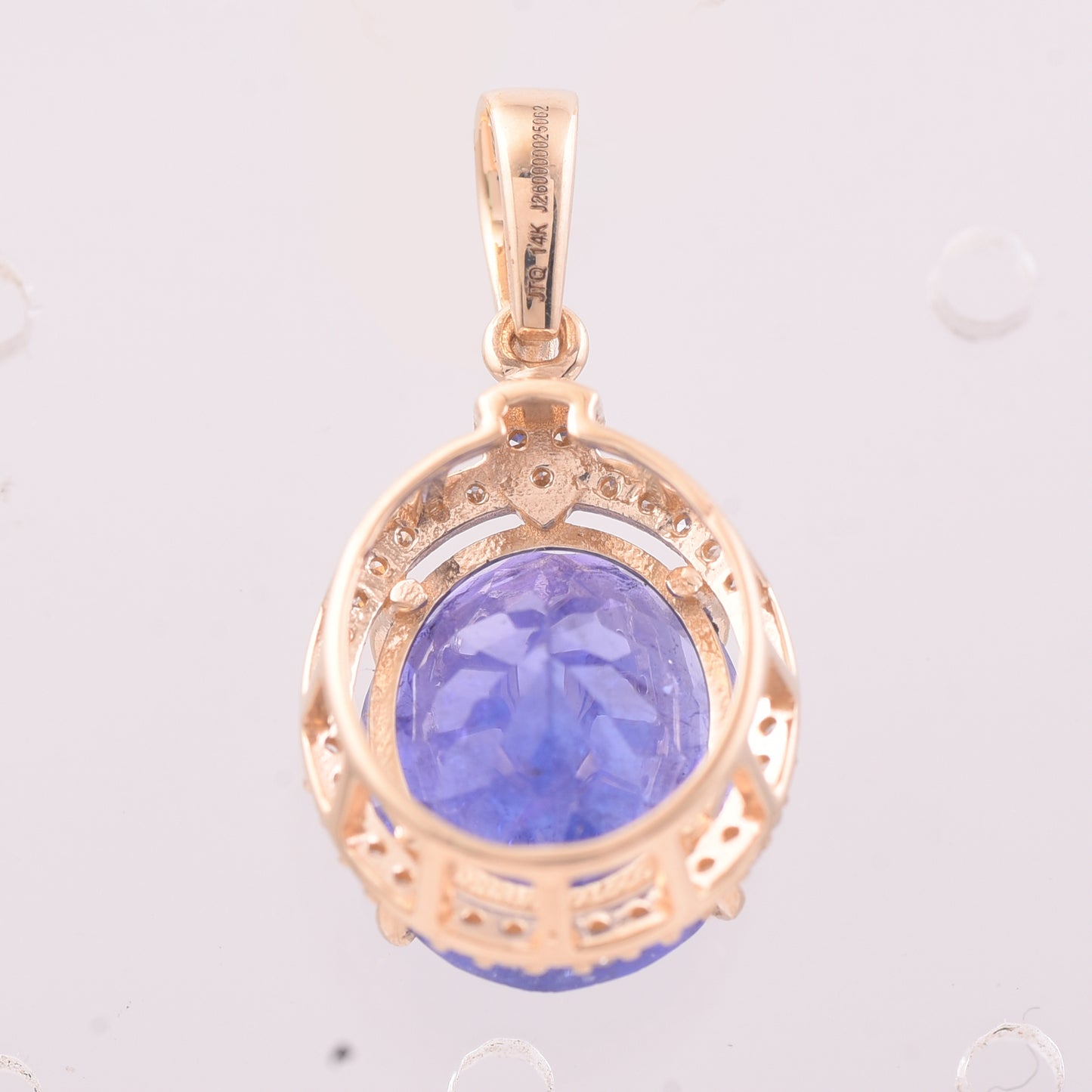 5.11 Ct Oval Mixed Cut Natural Tanzanite 14K Gold Pendant