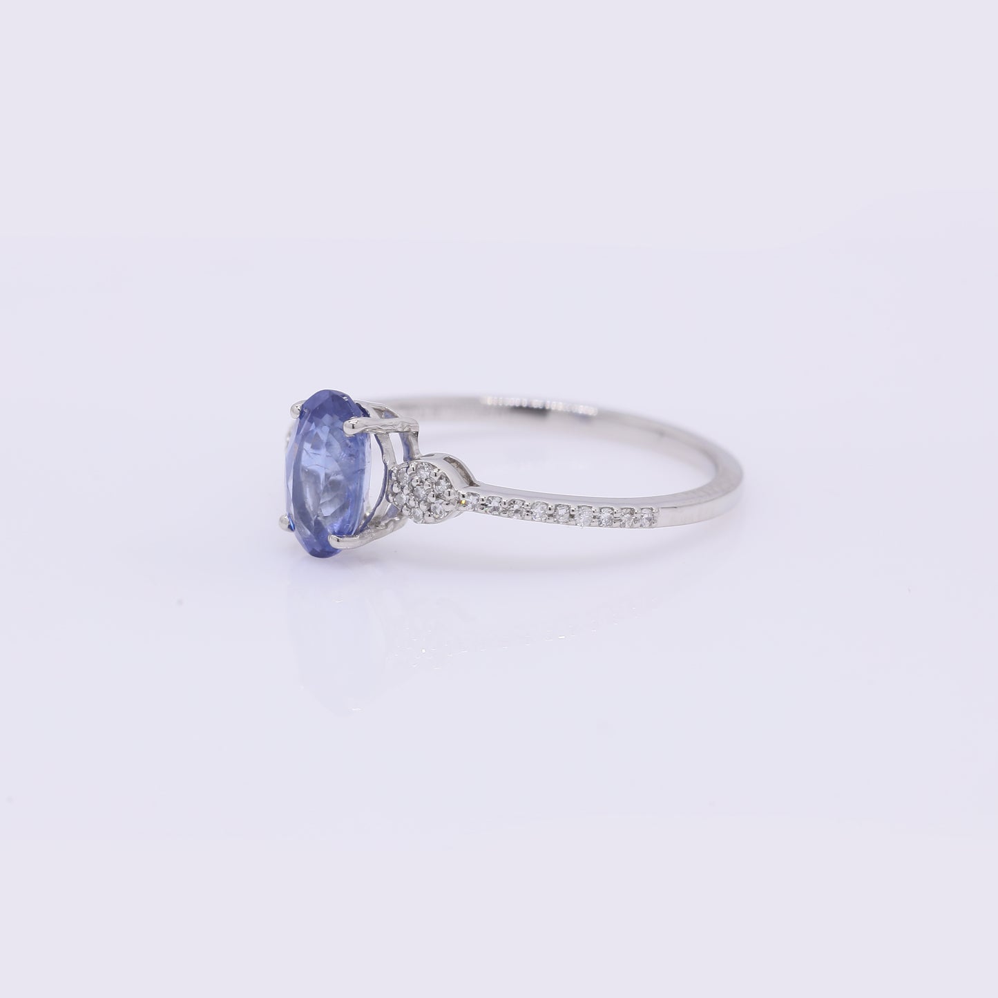 1.35 Ct Oval Mixed Cut Natural Sapphire 950 Platinum Ring