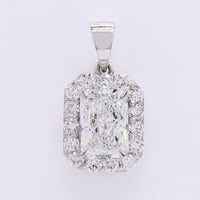 2.56 Carats Lab Grown Diamond 950 Platinum Pendant