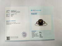 2.31 Ct Octagon Step Cut Natural Colour Change Sapphire 14K Gold Ring