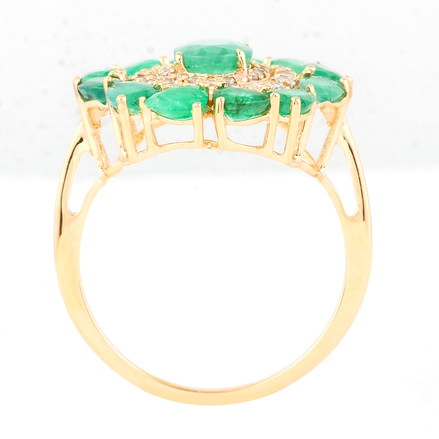 3.02 Ct Oval Emerald 14K Gold Ring