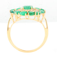 3.02 Ct Oval Emerald 14K Gold Ring