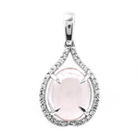 2.74 Ct Oval Cabochon Cut Natural Tourmaline 950 Platinum Pendant