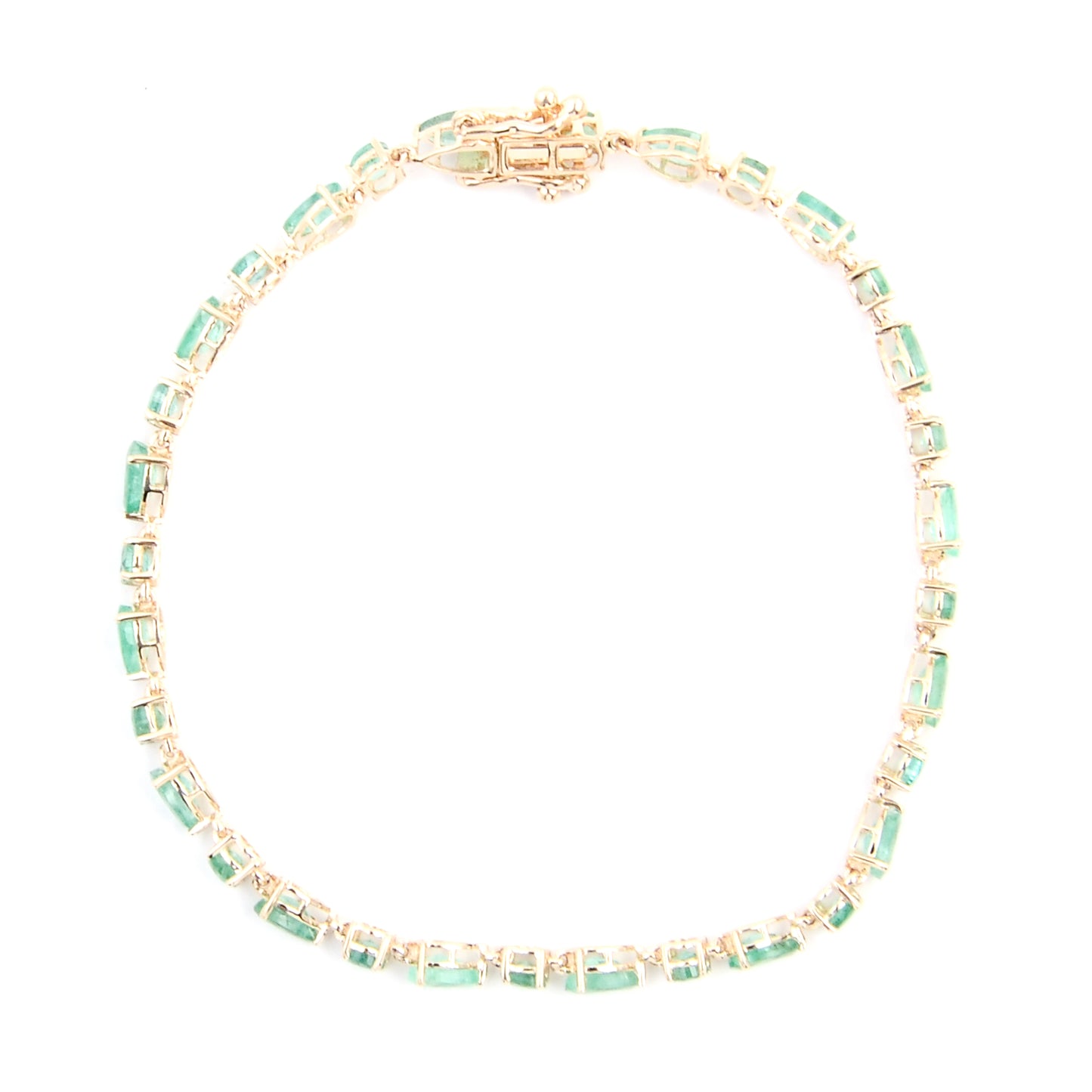 4.90 Ct Emerald 14K Gold Bracelet