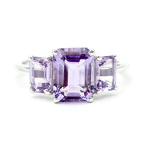 3.35 Ct Octagon Amethyst 925 Sterling Silver Ring