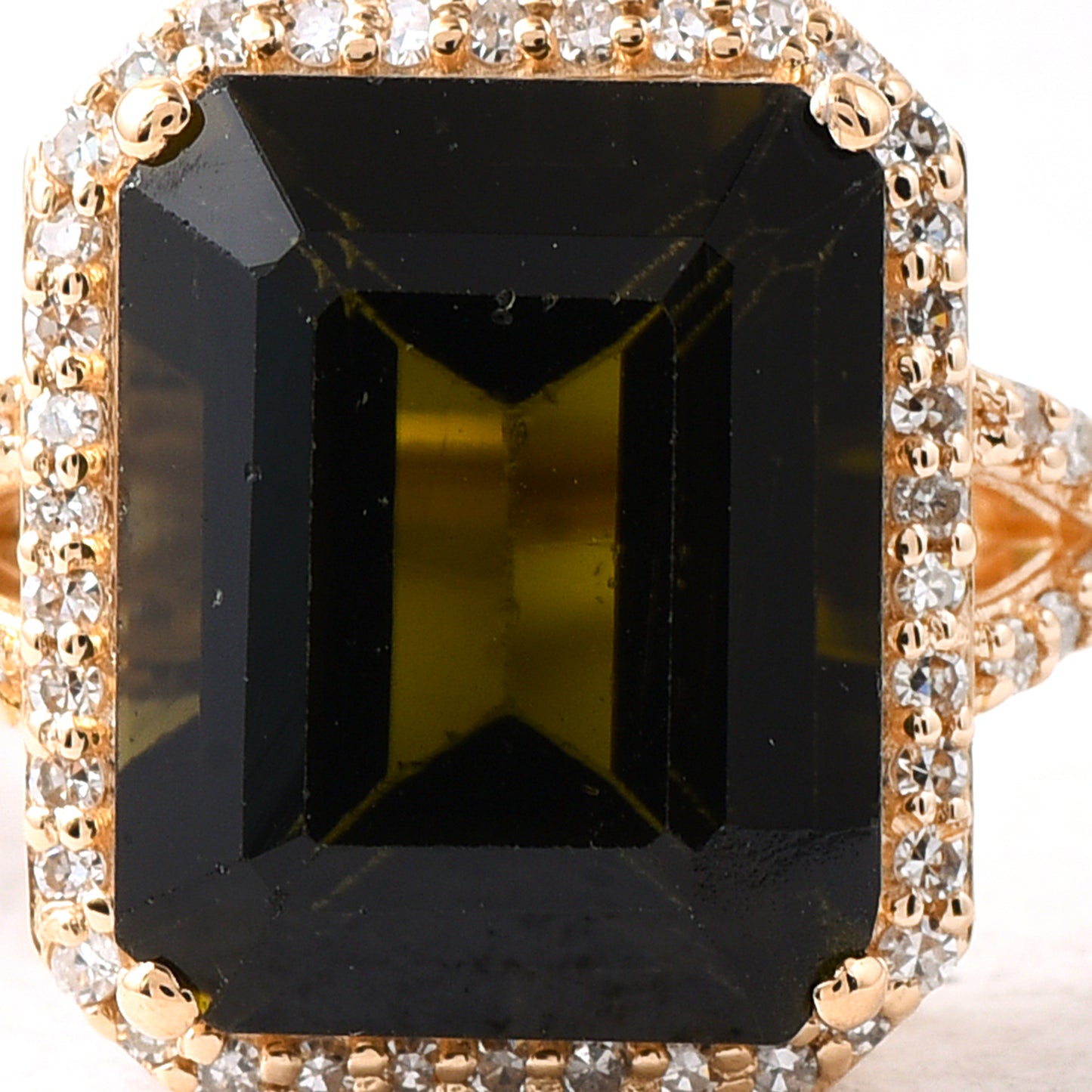 4.77 Ct Octagon Tourmaline 14K Gold Ring