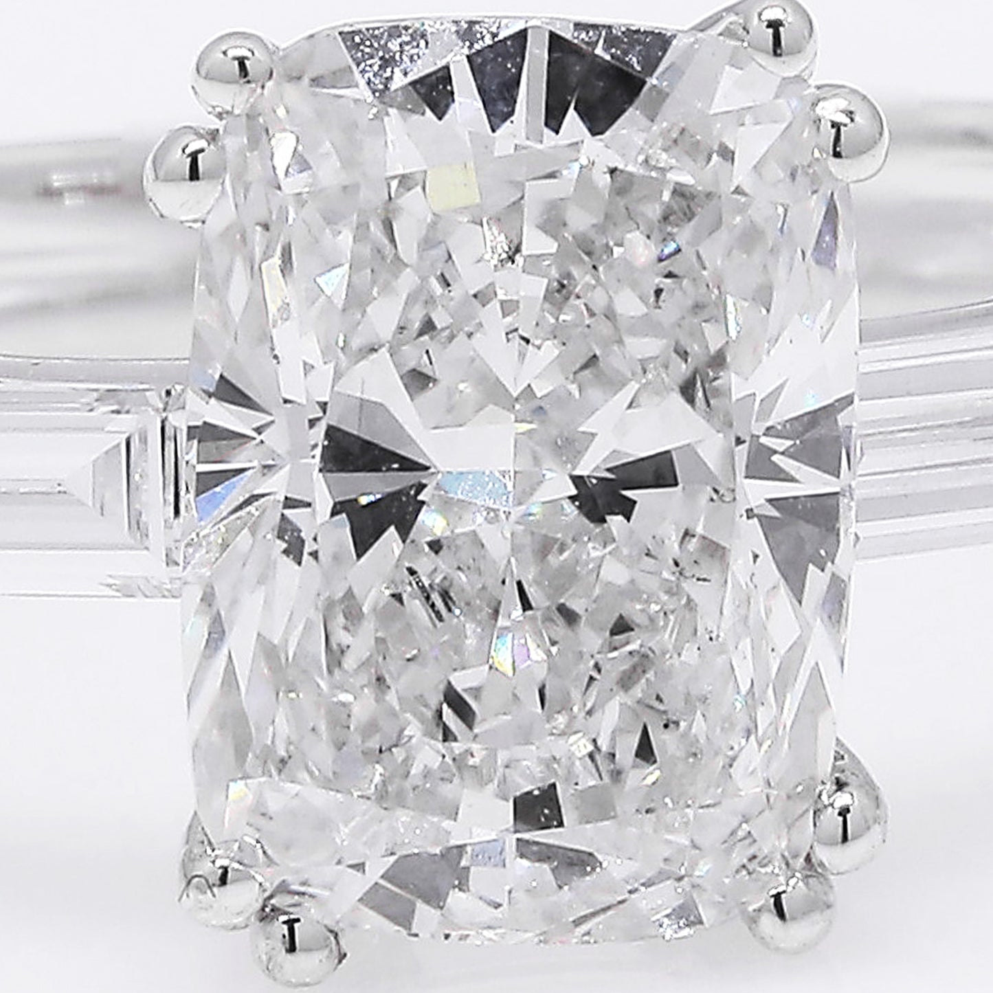 2.10 Ct Cushion Modified Brilliant Lab Grown Diamond 14K Gold Ring