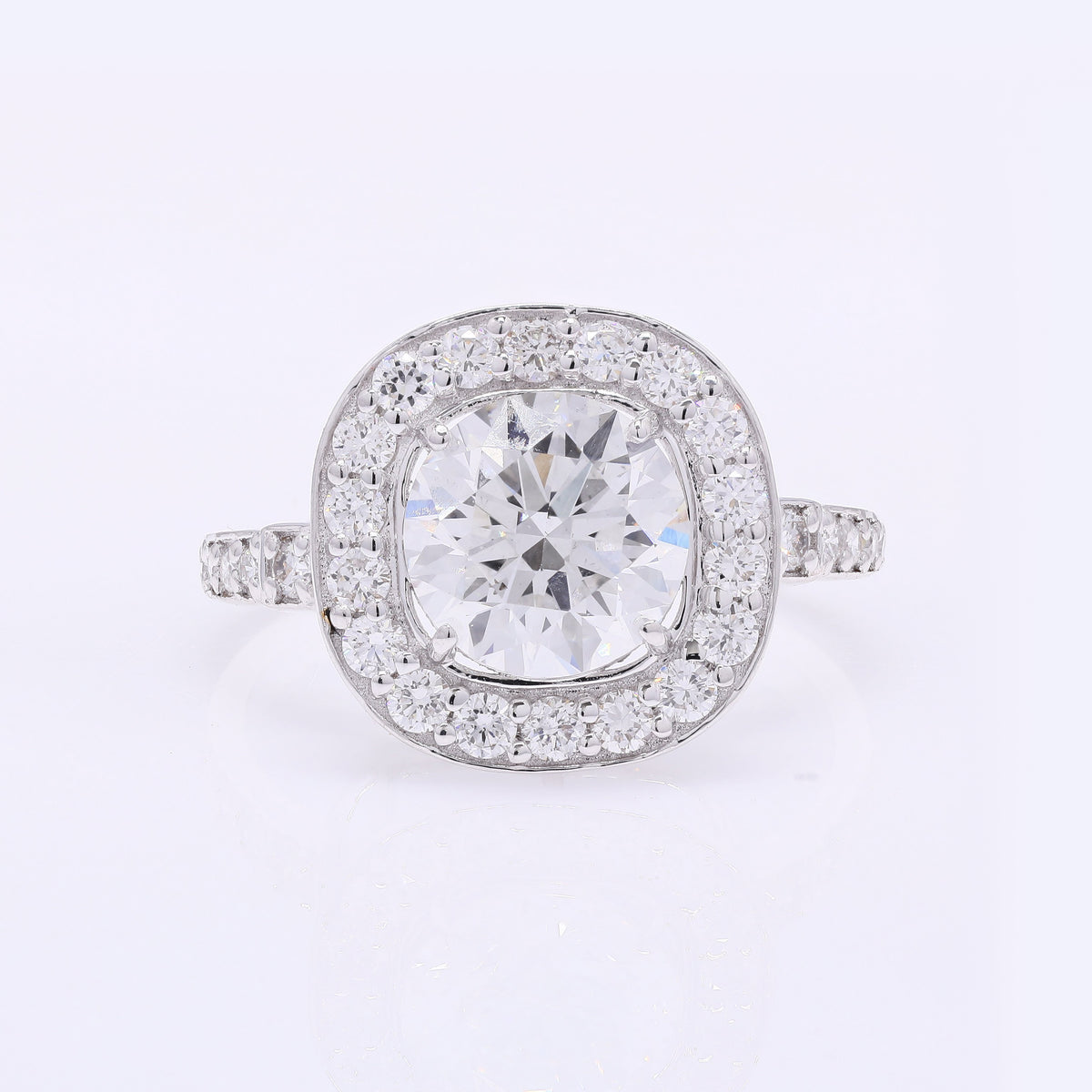 2.75 Carats Lab Grown Diamond 14K Gold Ring