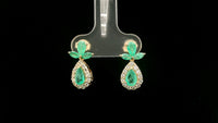 1.74 Ct Pear Emerald 14K Gold Earrings