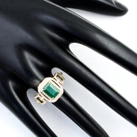 2.05 Ct Emerald Cut Natural Beryl Emerald 14K Gold Ring