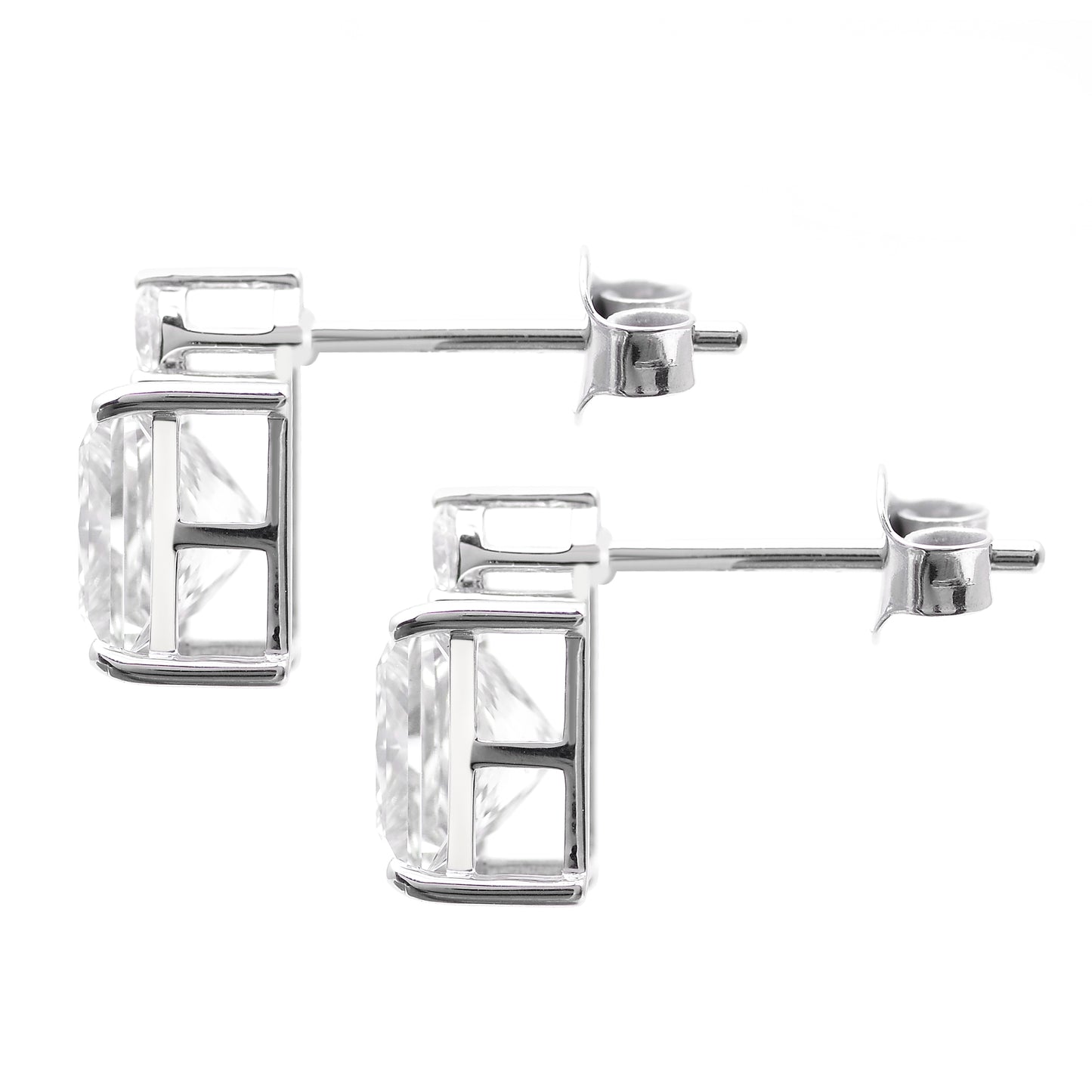3.45 Carats Lab Grown Diamond 14K Gold Earrings