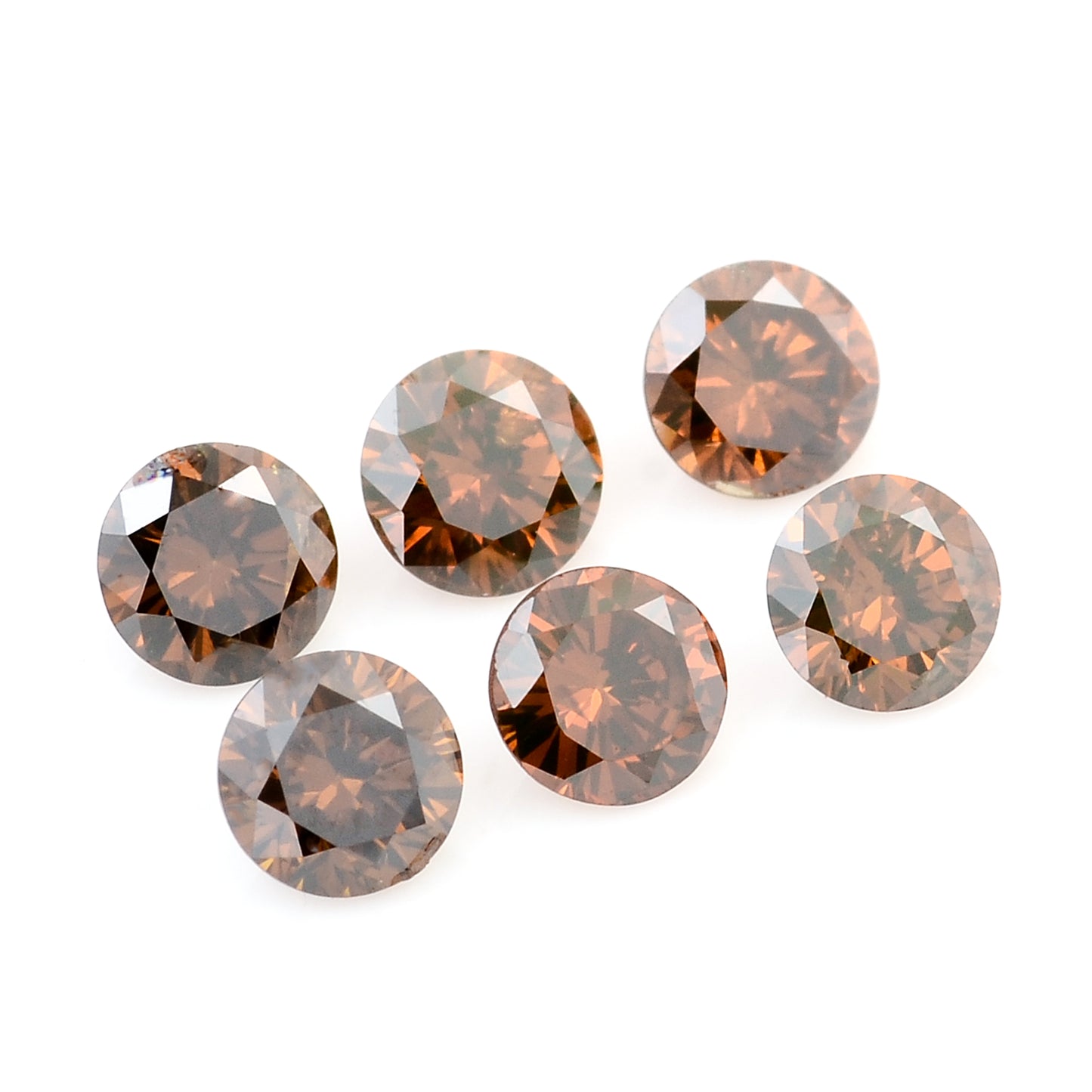 0.54 Red Diamond Round Loose Gemstone
