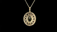 2.95 Ct Oval Tourmaline 14K Gold Pendant
