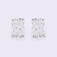 3.86 Carats Lab Grown Diamond 14K Gold Earrings