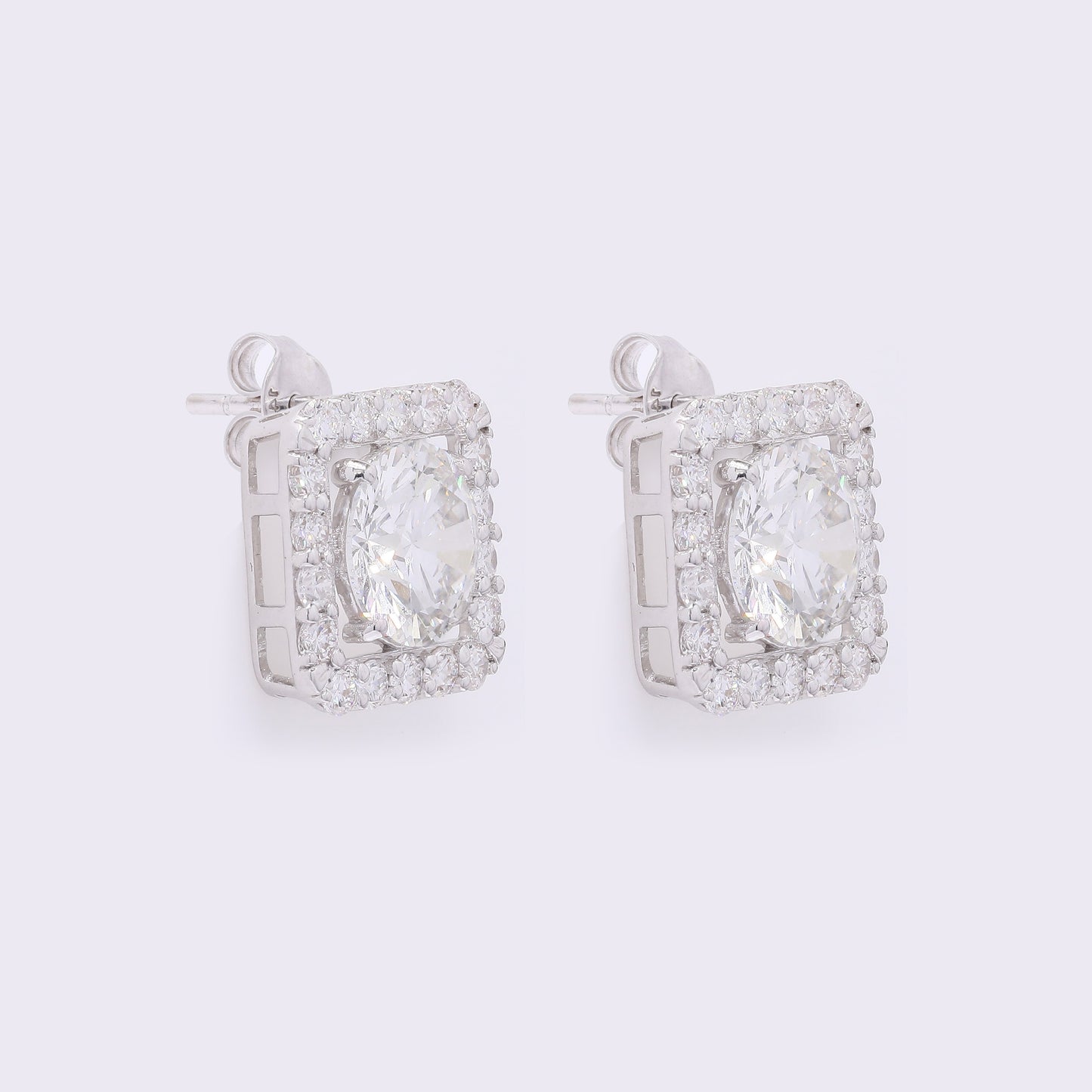 4.07 Carats Lab Grown Diamond 14K Gold Earrings