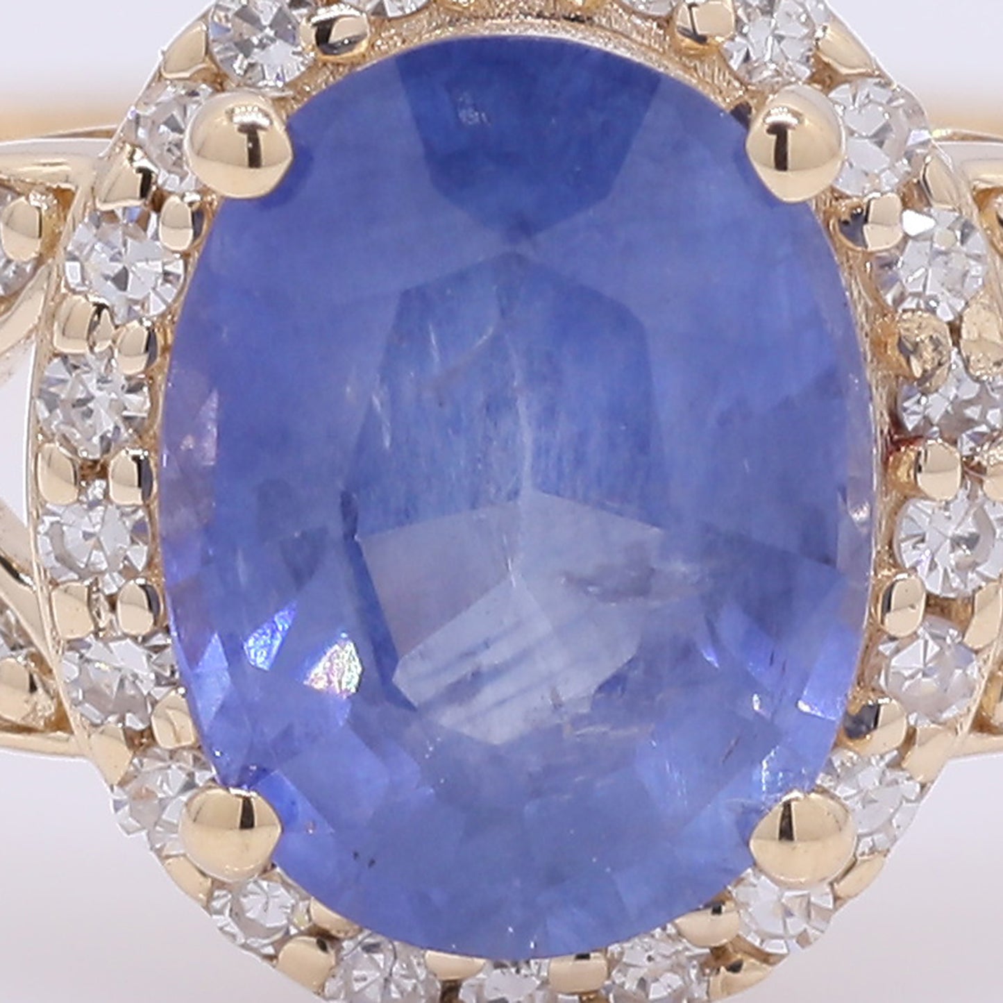 1.28 Ct Oval Mixed Cut Natural Sapphire 14K Gold Ring