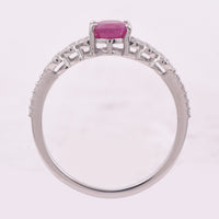 1.14 Ct Oval Mixed Cut Natural Ruby 950 Platinum Ring