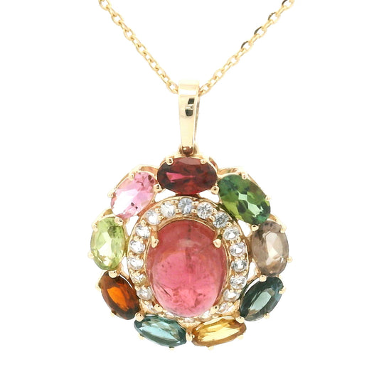 4.77 Ct Tourmaline 14K Gold Pendant