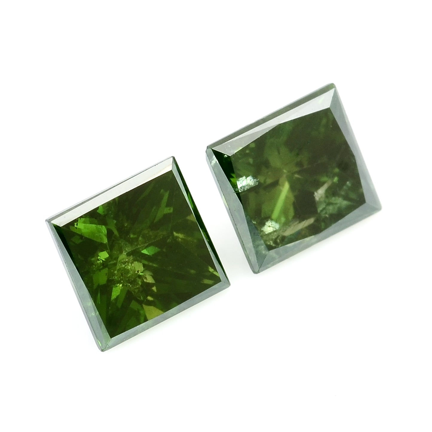 0.61 Green Diamond Sqaure Loose Gemstone