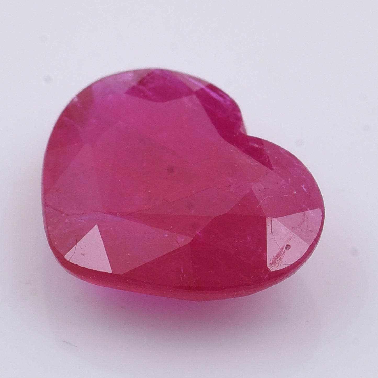2.56 Natural Corundum Ruby Heart Mixed Cut Gemstone