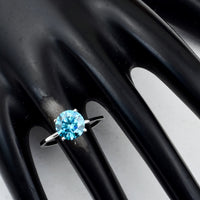 2.09 Carats Blue Lab Grown Diamond 14K Gold Ring