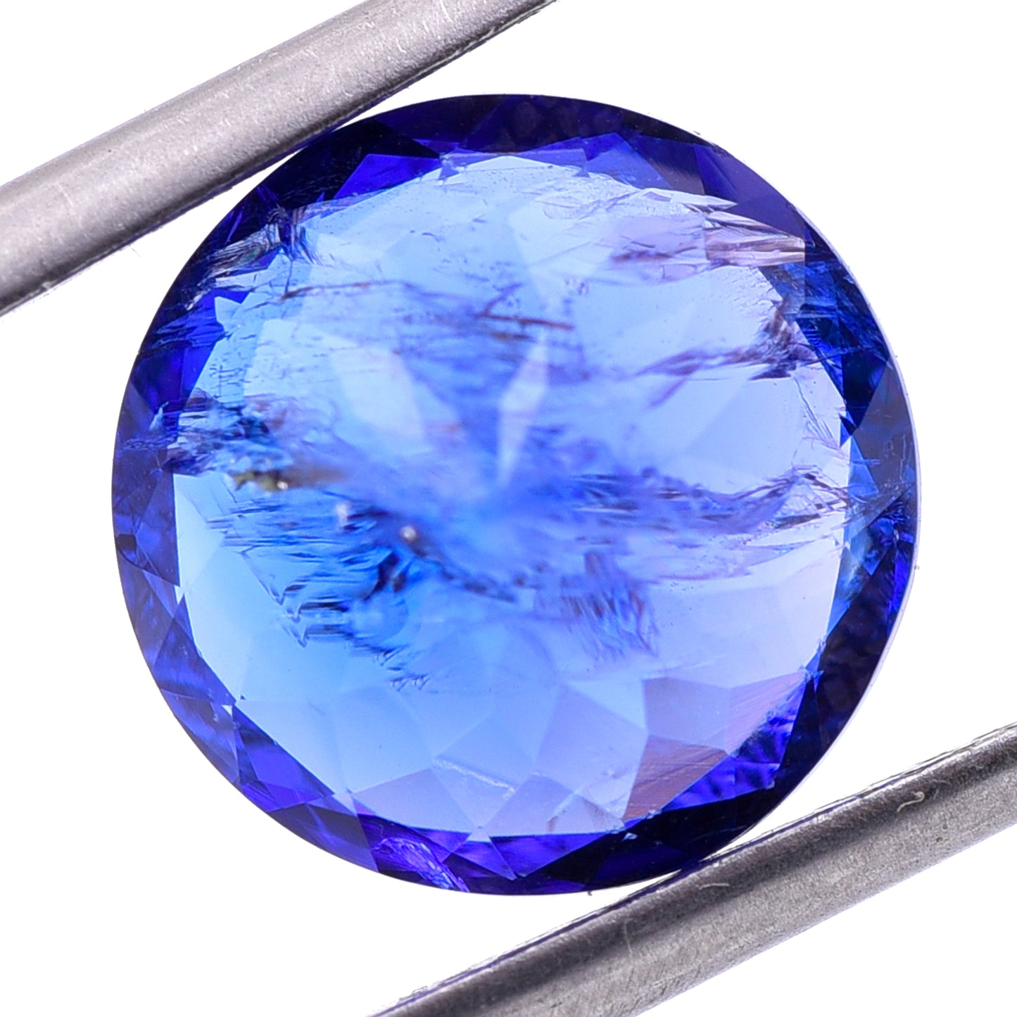 6.34 Natural Zoisite Tanzanite Round Mixed Cut Gemstone