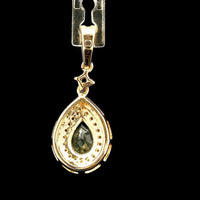 0.85 Ct Pear Sapphire 14K Gold Pendant