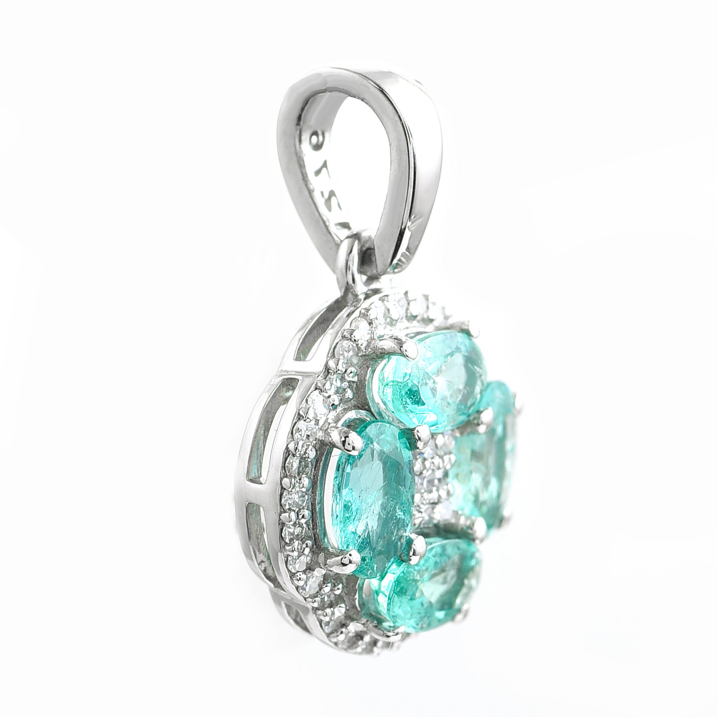 1.88 Ct Oval Mixed Cut Natural Emerald 950 Platinum Pendant