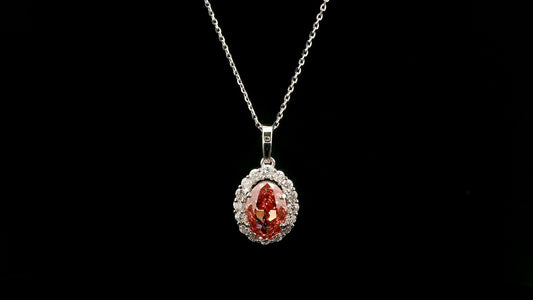 2.51 Carats Pink Lab Grown Diamond 14K Gold Pendant