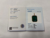 7.57 Ct Octagon Step Cut Natural Emerald 14K Gold Pendant