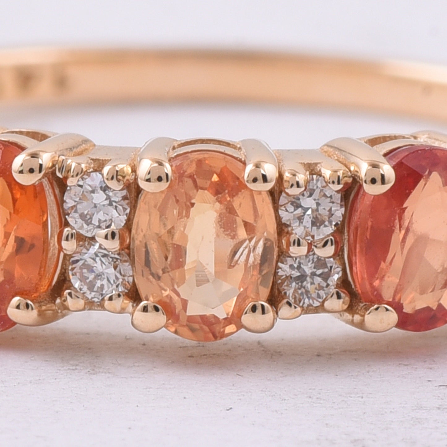 1.22 Ct Oval Natural Multi-Coloured Sapphire 14K Gold Ring