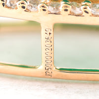 7.23 Ct Oval Mixed Cut Natural Emerald 14K Gold Pendant