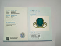 3.60 Ct Octagon Natural Emerald 14K Gold Ring