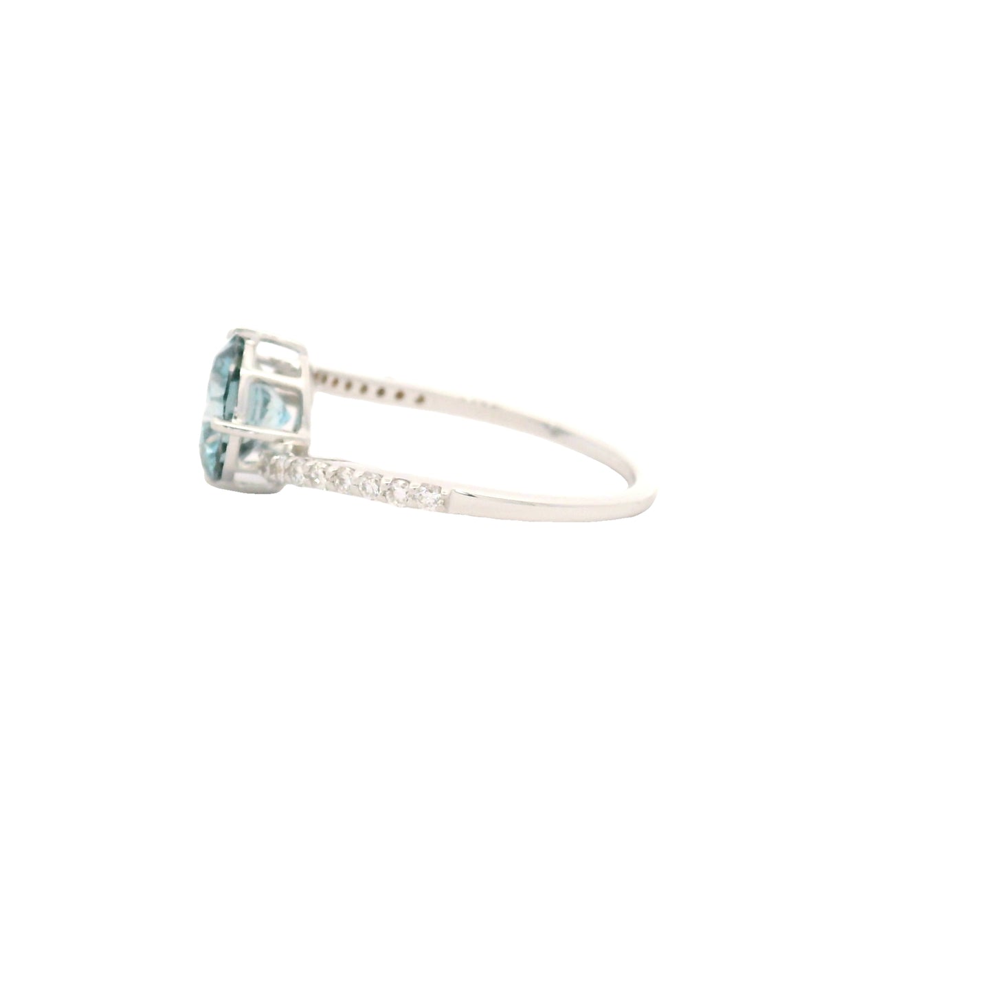 1.74 Carats Blue Lab Grown Diamond 14K Gold Ring