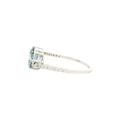 1.74 Carats Blue Lab Grown Diamond 14K Gold Ring