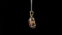 6.20 Ct Oval Hessonite 14K Gold Pendant