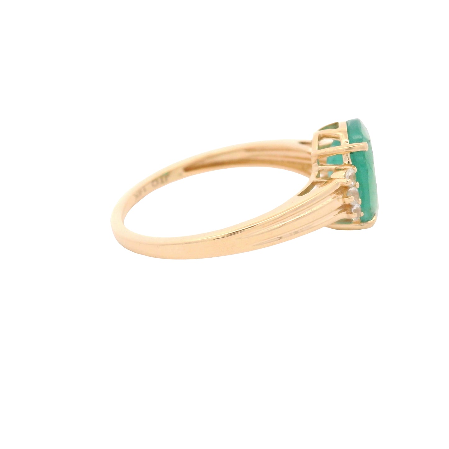 1.86 Ct Oval Emerald 14K Gold Ring