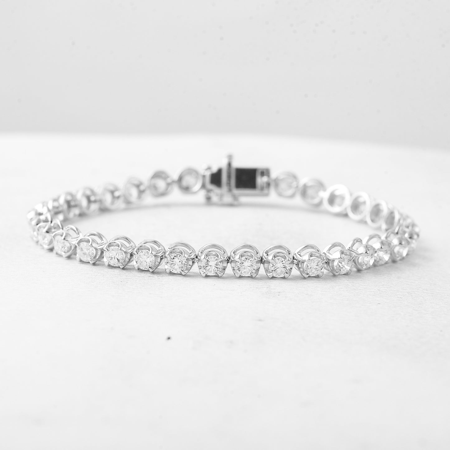 4.85 Ct Round Lab Grown Diamond 14K Gold Bracelet