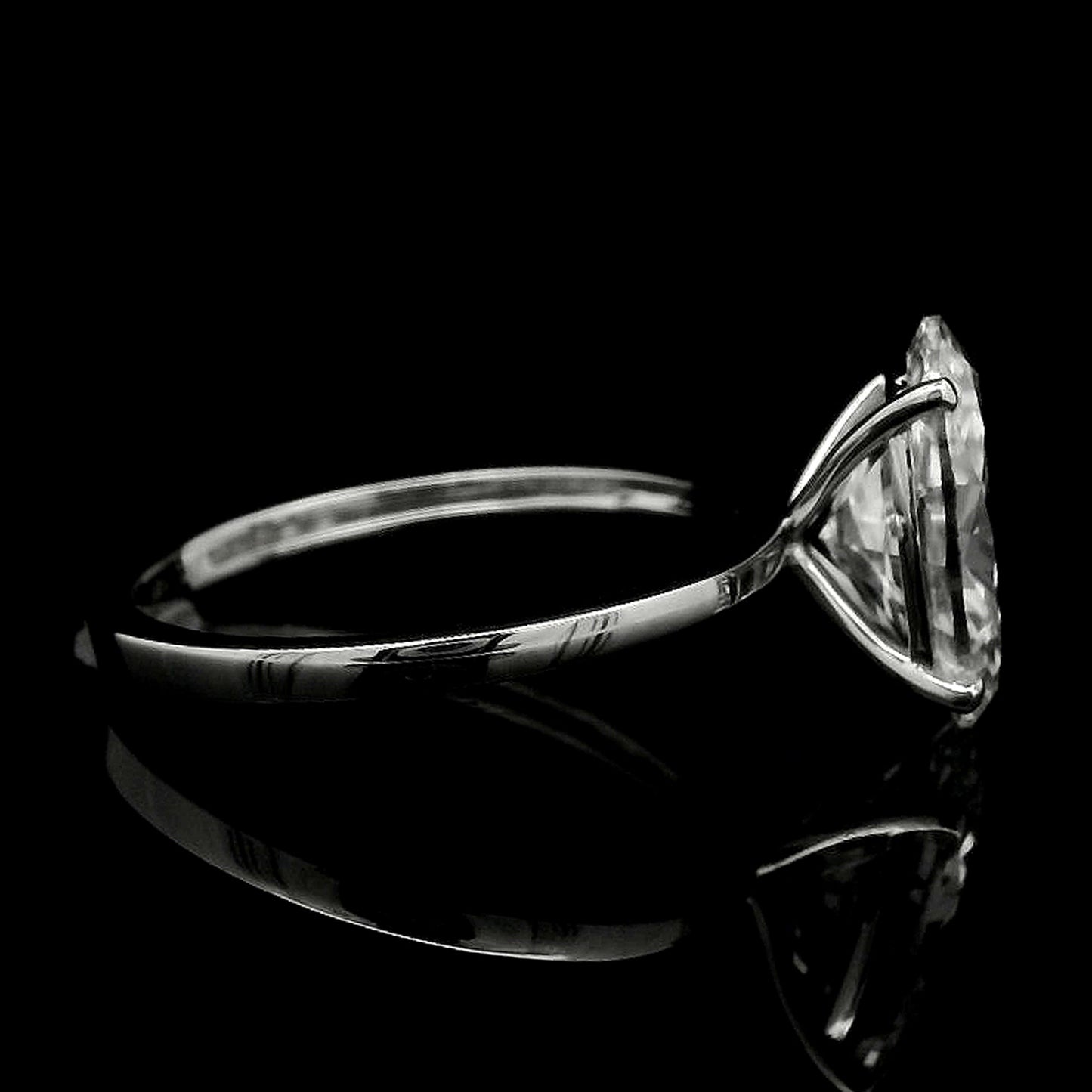 3.05 Carats Lab Grown Diamond 14K Gold Ring