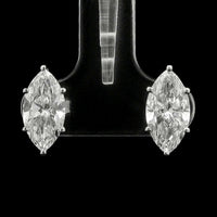 3.04 Carats Lab Grown Diamond 14K Gold Earrings