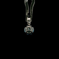 1.58 Carats Blue Lab Grown Diamond 14K Gold Pendant