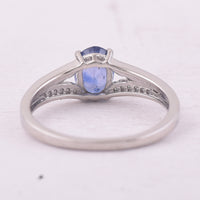 1.23 Ct Oval Mixed Cut Natural Sapphire 950 Platinum Ring