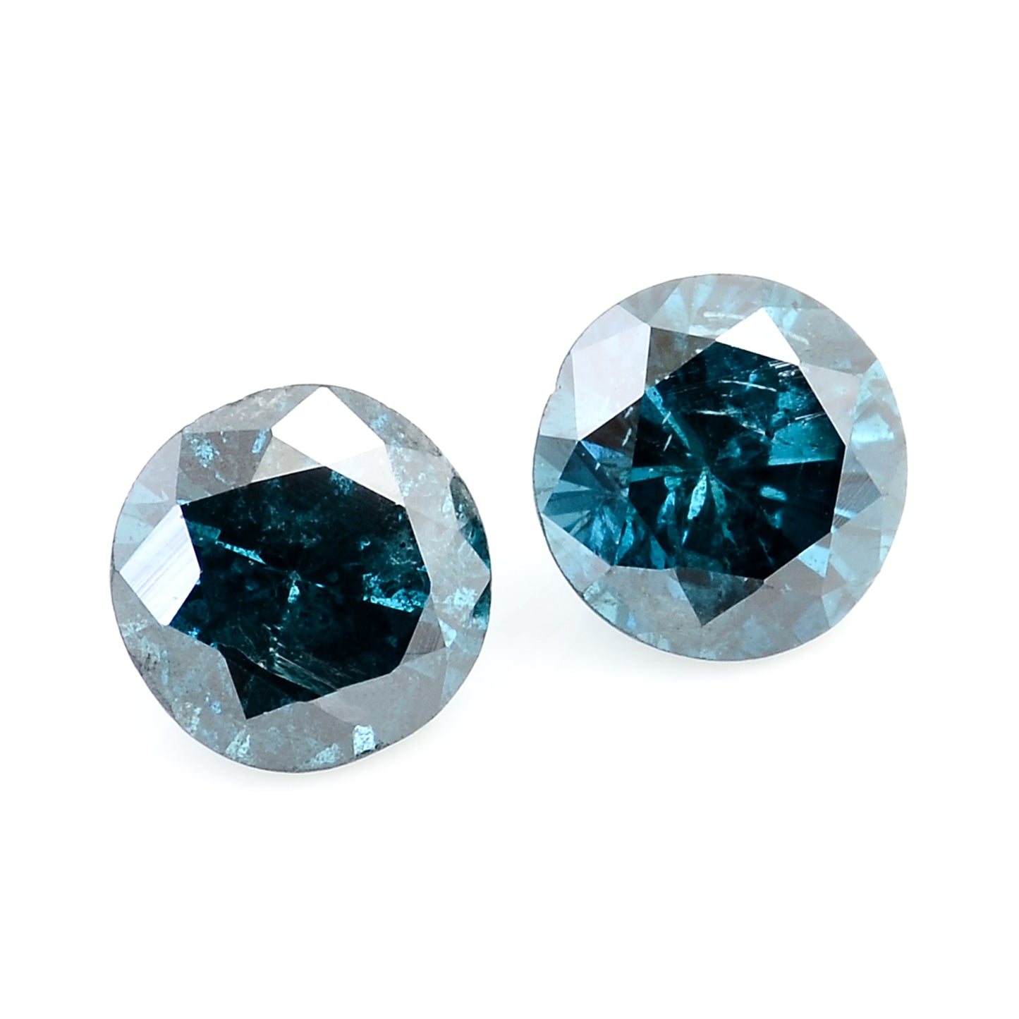 0.58 Blue Diamond Round Loose Gemstone