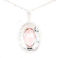 3.50 Carats Pink Lab Grown Diamond 14K Gold Pendant
