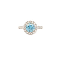 1.56 Carats Blue Lab Grown Diamond 14K Gold Ring