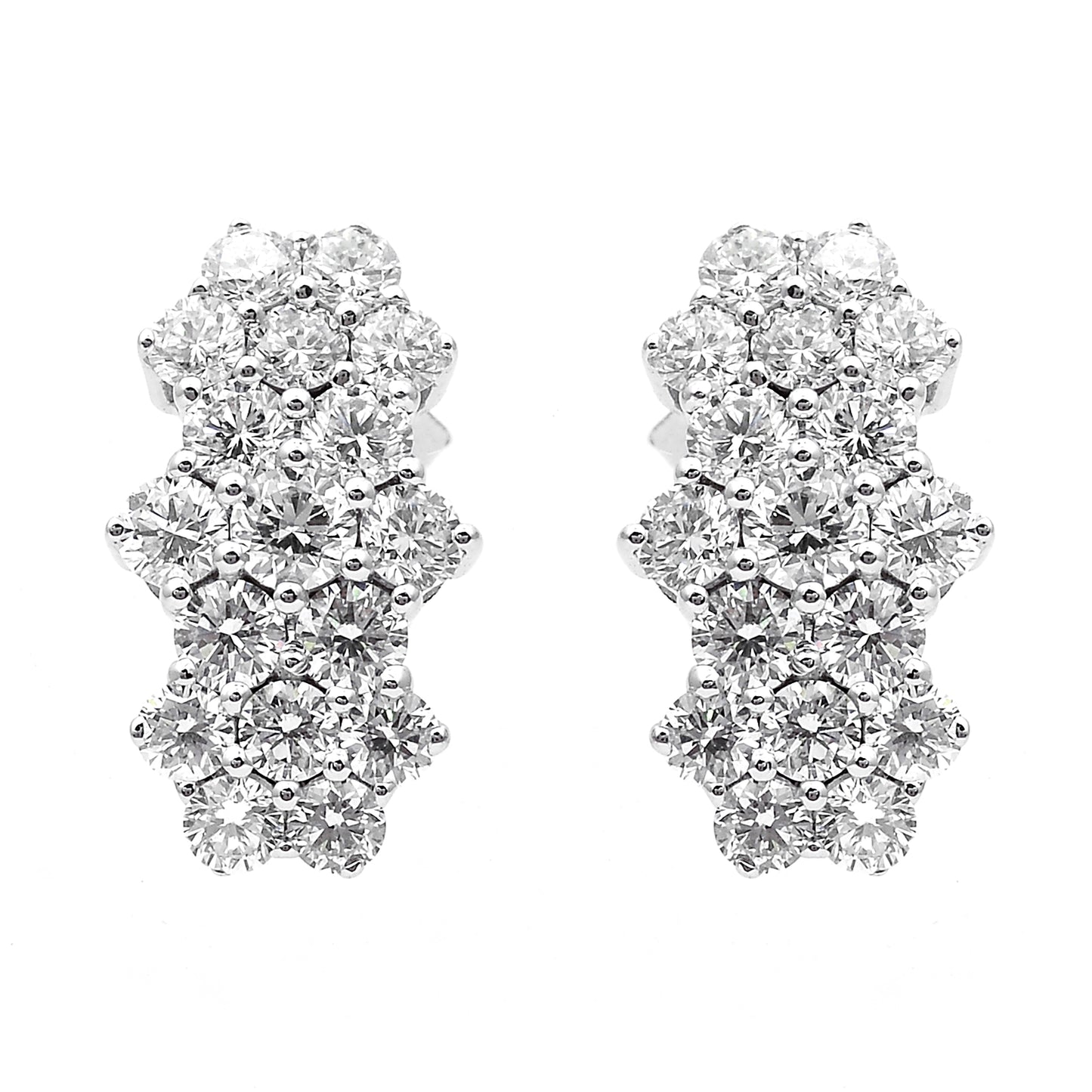 1.80 Ct Round Lab Grown Diamond 925 Sterling Silver Earrings